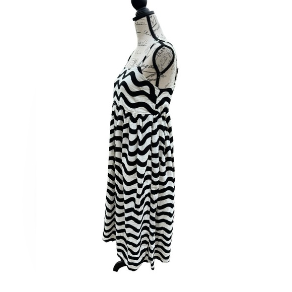 Hanna Andersson Womens Squiggly Print Muslin Dress Size Small Black and White - Picture 3 of 9